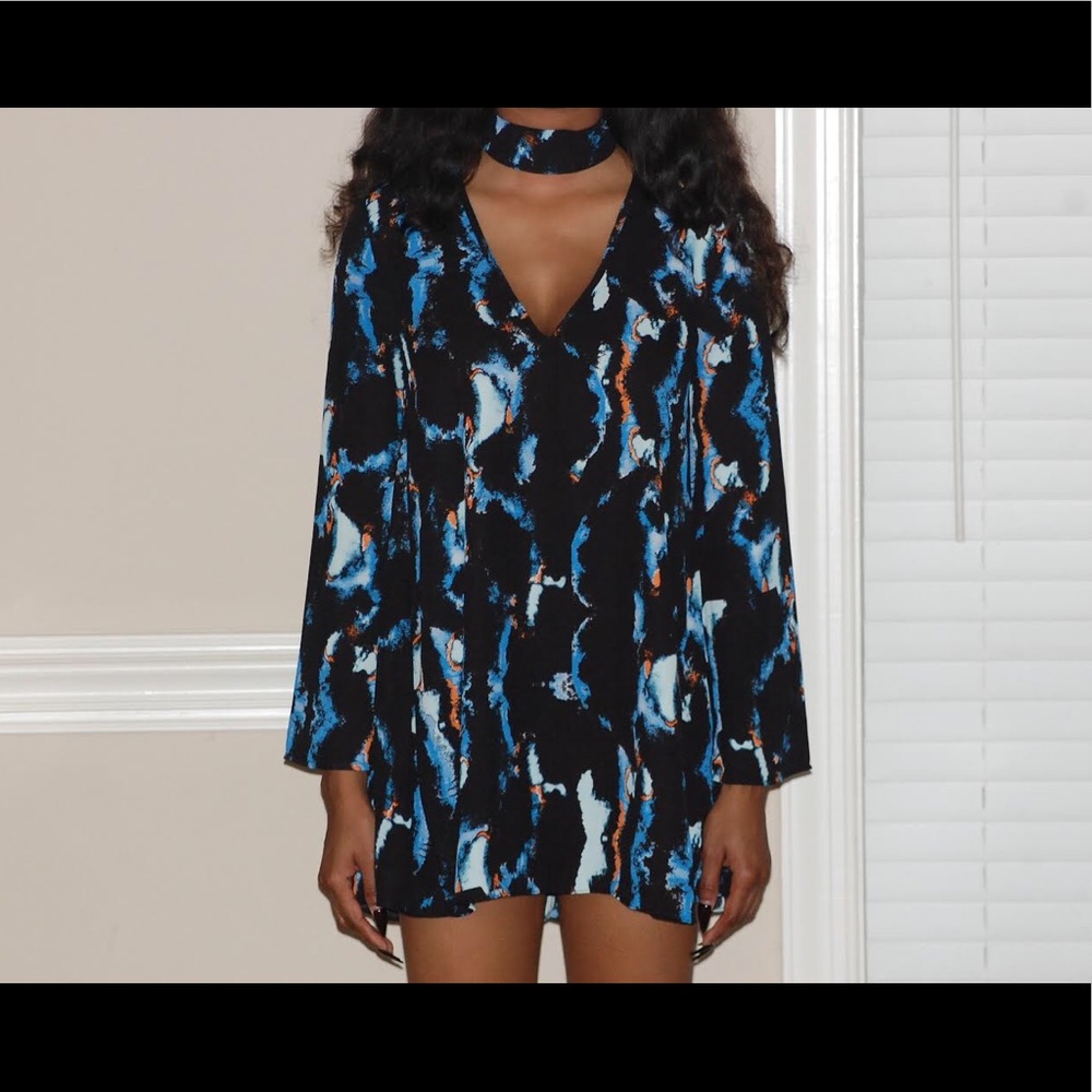 Olivaceous Dress with choker